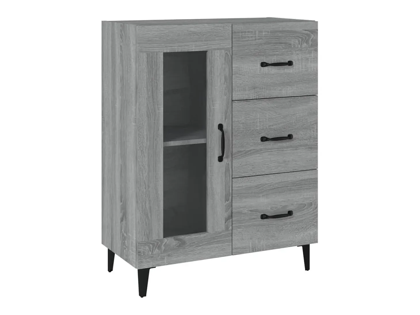 Aparador Sonoma gris 69,5x34x90 cm madera de ingeniería