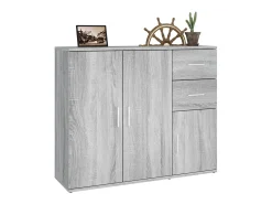 Aparador Sonoma gris 91x29,5x75 cm Madera de ingeniería