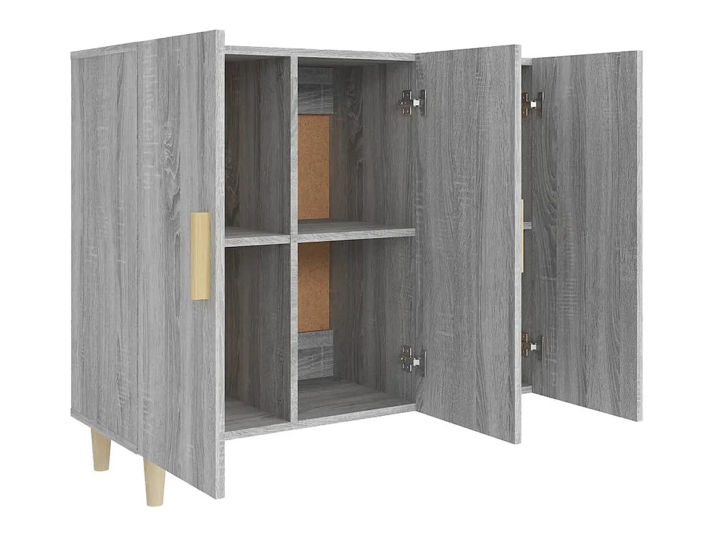 Aparador Sonoma gris 90x34x80 cm madera de ingeniería