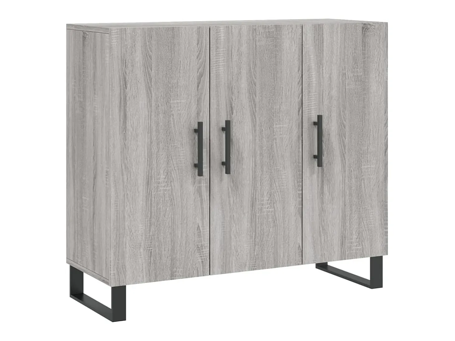 Aparador Sonoma gris 90x34x80 cm madera de ingeniería