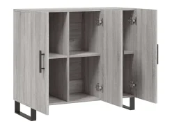 Aparador Sonoma gris 90x34x80 cm madera de ingeniería