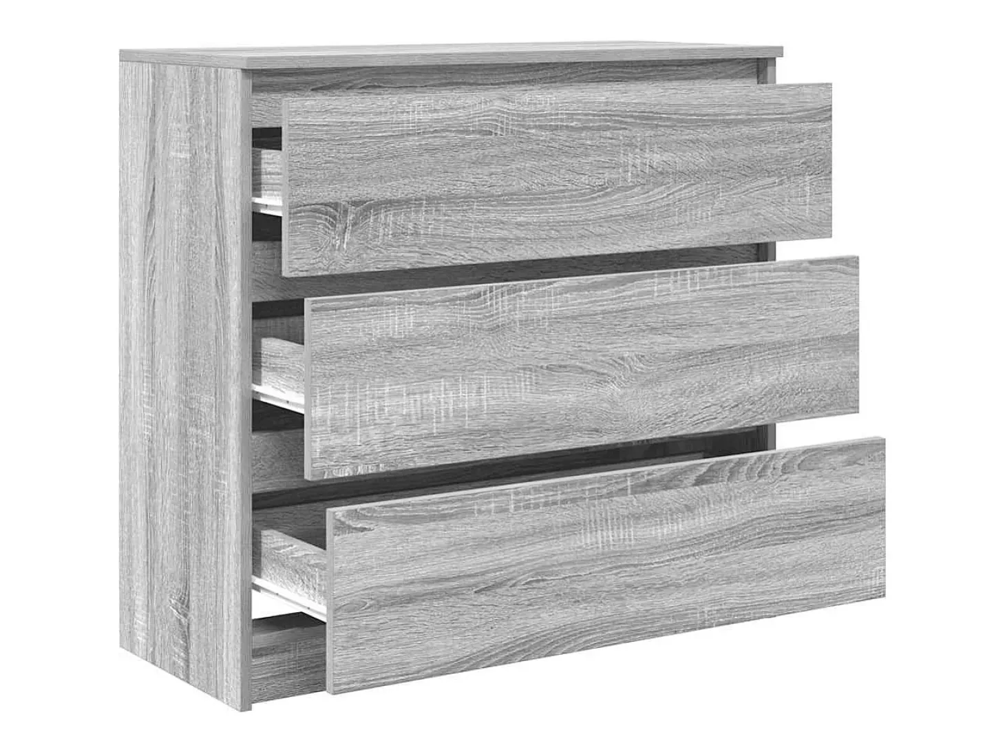 Aparador Sonoma gris 80x35x76 cm madera de ingeniería