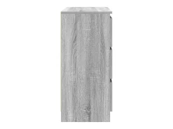 Aparador Sonoma gris 80x35x76 cm madera de ingeniería