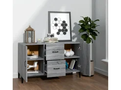 Aparador Sonoma gris 100x36x60 cm madera de ingeniería