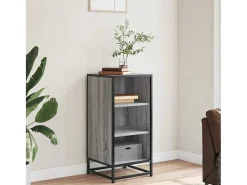 Aparador Sonoma gris 35,5x35x76 cm madera contrachapada y metal