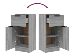 Aparador Sonoma gris 30x30x70 cm Madera de ingeniería