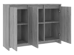 Aparador Sonoma Gris 102x33x75 cm Madera de Ingeniería