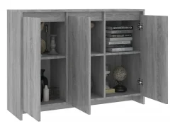Aparador Sonoma Gris 102x33x75 cm Madera de Ingeniería