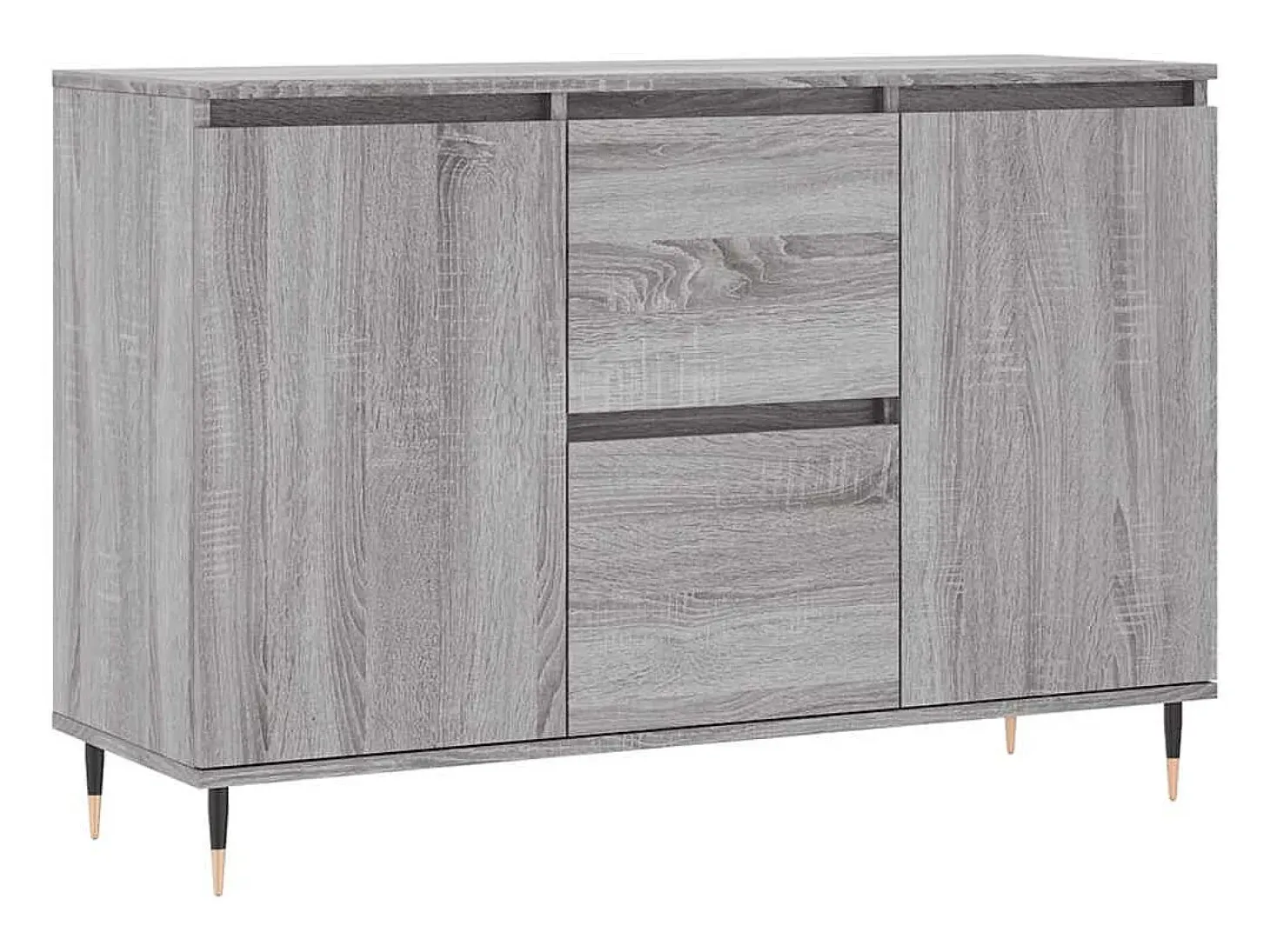 Aparador Sonoma gris 104x35x70 cm madera de ingeniería