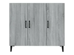 Aparador Sonoma gris 90x34x80 cm madera de ingeniería