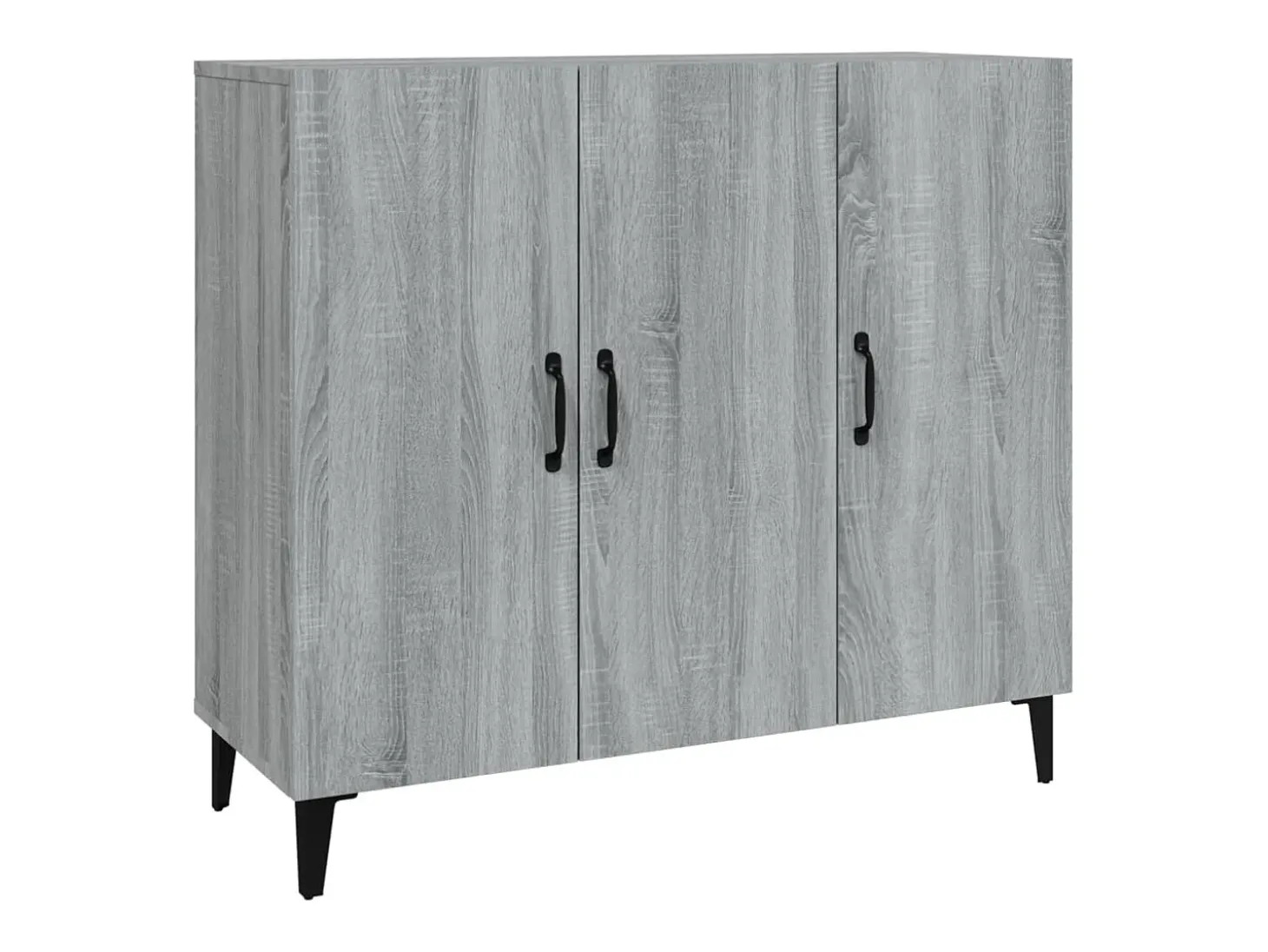 Aparador Sonoma gris 90x34x80 cm madera de ingeniería
