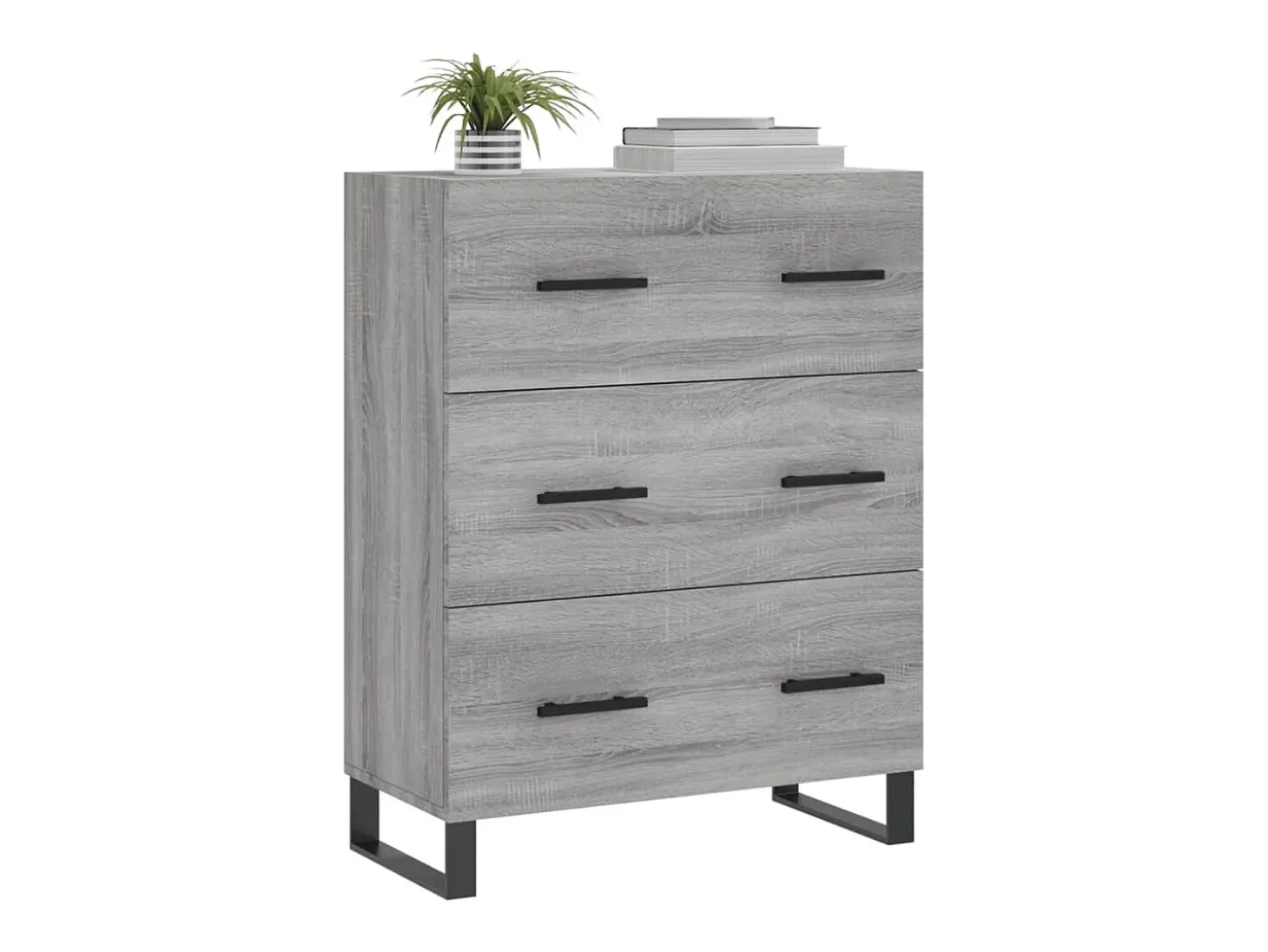 Aparador Sonoma gris 69,5x34x90 cm madera de ingeniería