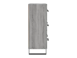 Aparador Sonoma gris 69,5x34x90 cm madera de ingeniería