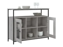 Aparador Sonoma gris 100x35x80 cm madera de ingeniería