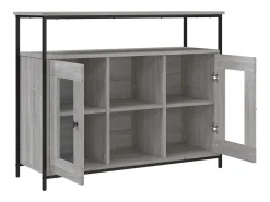 Aparador Sonoma gris 100x35x80 cm madera de ingeniería
