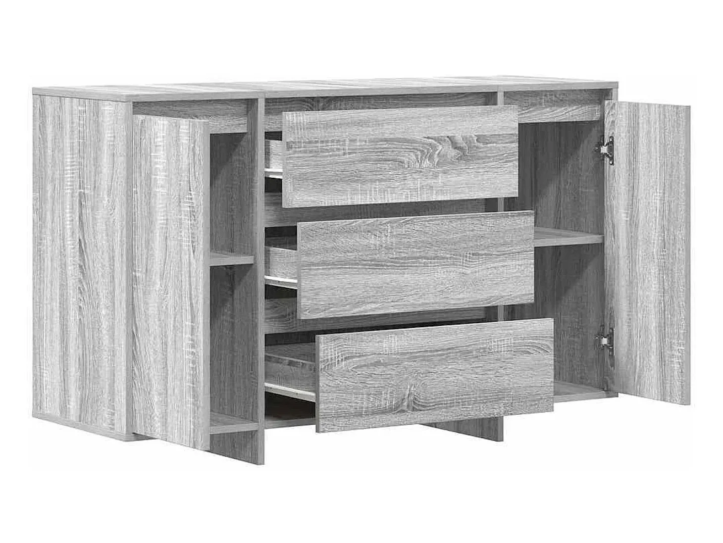 Aparador Sonoma gris 120x41x75 cm en madera de ingeniería