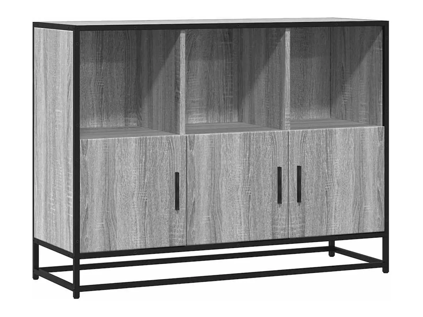 Aparador Sonoma gris 100x35x76 cm madera de ingeniería