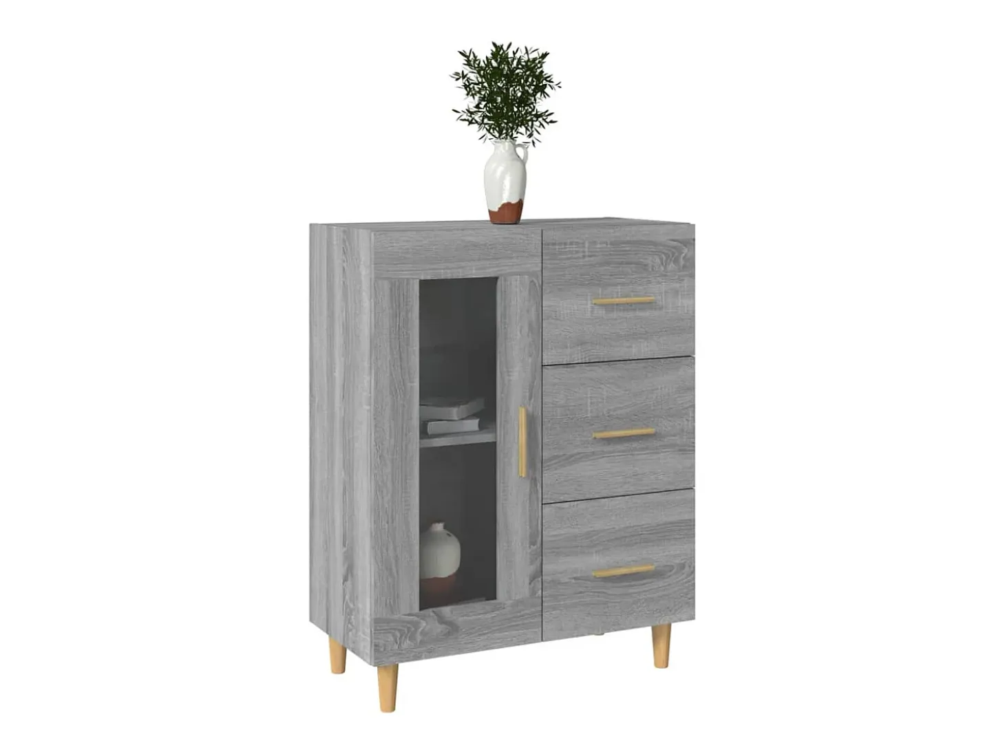 Aparador Sonoma gris 69,5x34x90 cm madera de ingeniería