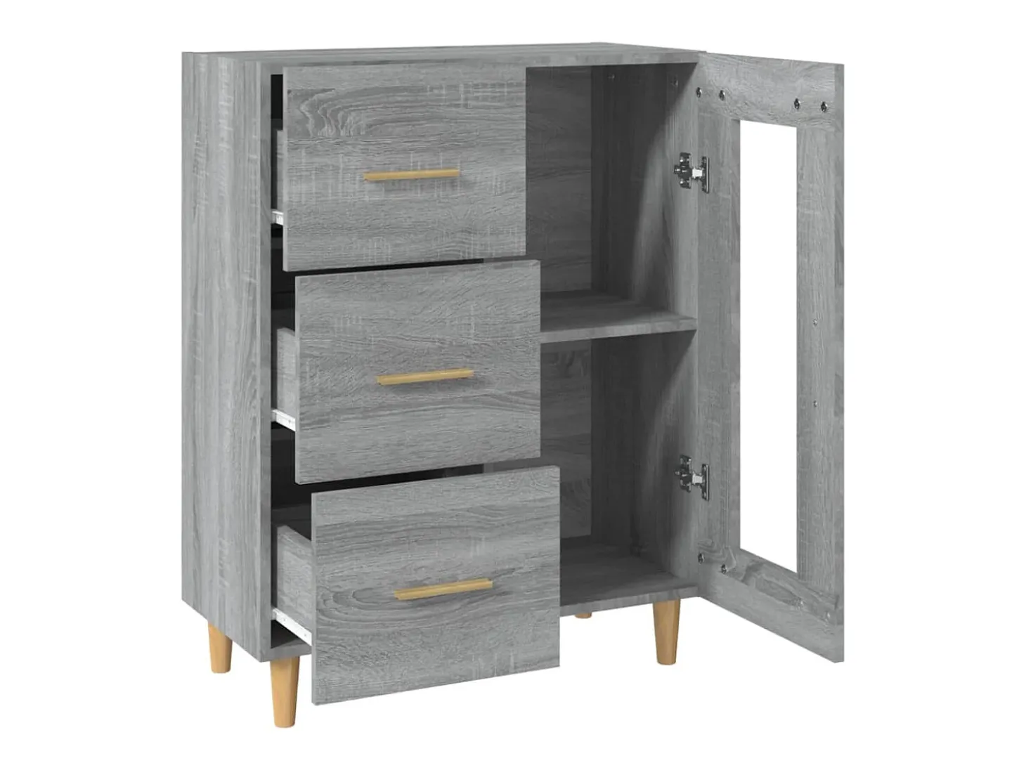 Aparador Sonoma gris 69,5x34x90 cm madera de ingeniería