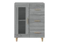 Aparador Sonoma gris 69,5x34x90 cm madera de ingeniería