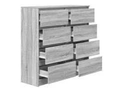 Aparador Sonoma gris 100x35x99 cm madera de ingeniería