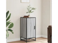 Aparador Sonoma gris 35,5x35x76 cm madera contrachapada y metal