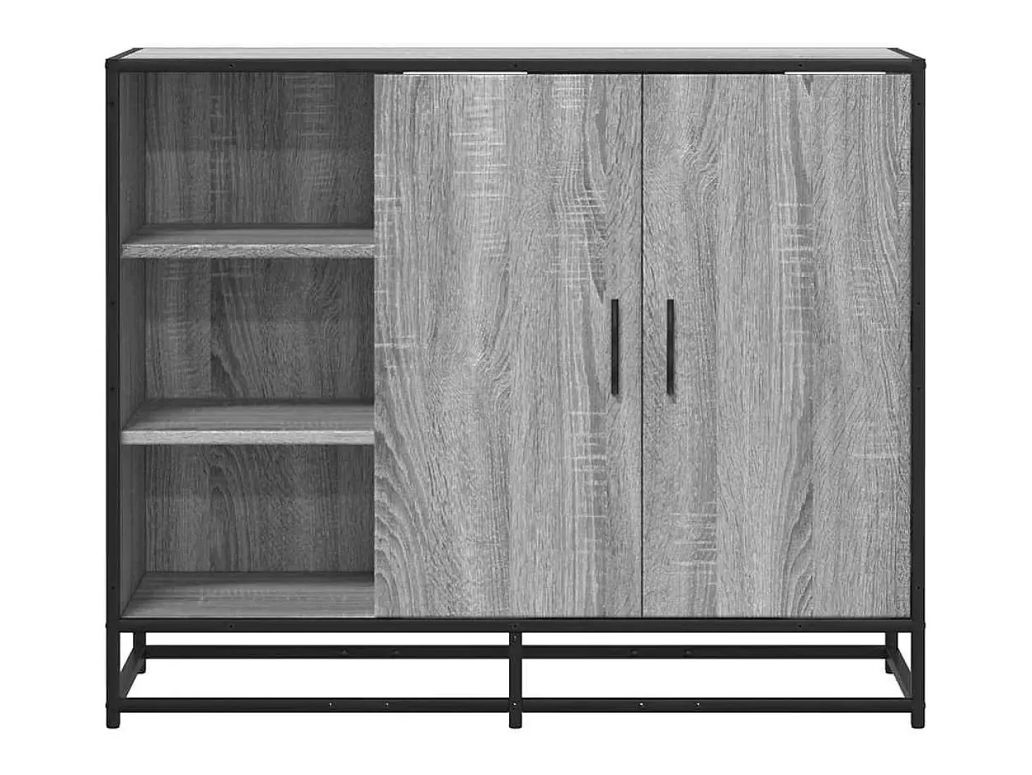 Aparador Sonoma gris 92x35x76 cm madera de ingeniería