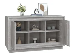 Aparador Sonoma gris 102x35x60 cm madera de ingeniería
