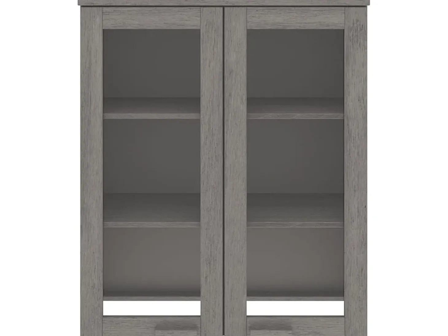 Aparador superior HAMAR pino macizo gris claro 85x35x100 cm ES76198