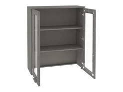 Aparador superior HAMAR pino macizo gris claro 85x35x100 cm ES76198