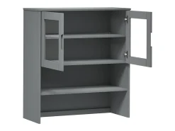 Aparador superior MOLDE madera maciza pino gris 90x35x100 cm