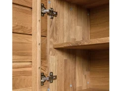 Aparador suspendido en madera maciza de roble 3 puertas Inka 172 cm