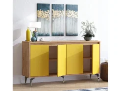Aparador UTAH color roble Amarillo 140x40x94 cm