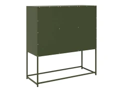 Aparador verde oliva 100,5x39x107 cm acero laminado en frío