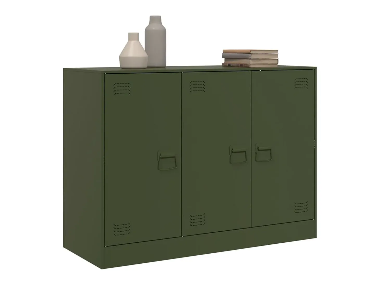 Aparador verde oliva 99x39x73 cm acero