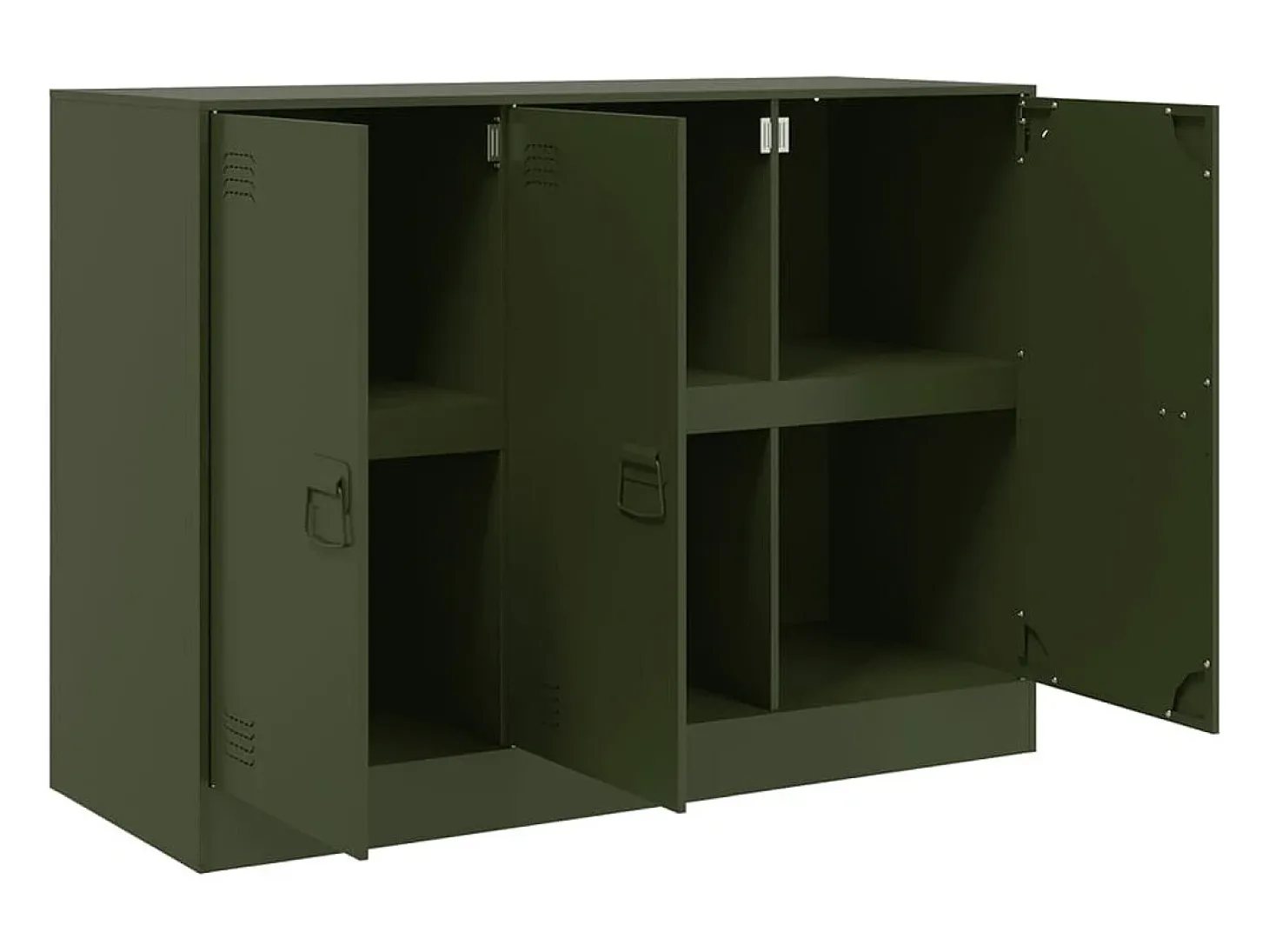 Aparador verde oliva 99x39x73 cm acero