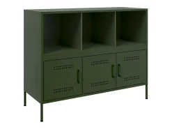 Aparador verde oliva 100,5x39x79 cm acero