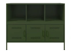 Aparador verde oliva 100,5x39x79 cm acero