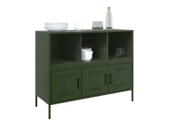 Aparador verde oliva 100,5x39x79 cm acero