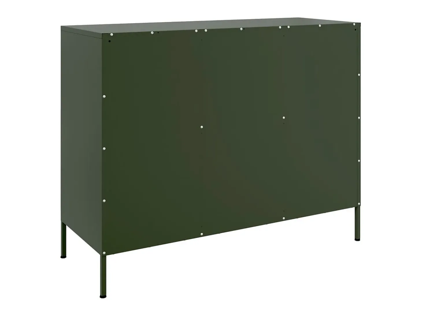 Aparador verde oliva 100,5x39x79 cm acero