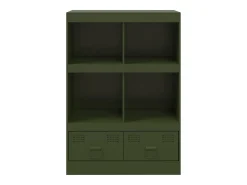 Aparador verde oliva 67x39x95 cm acero