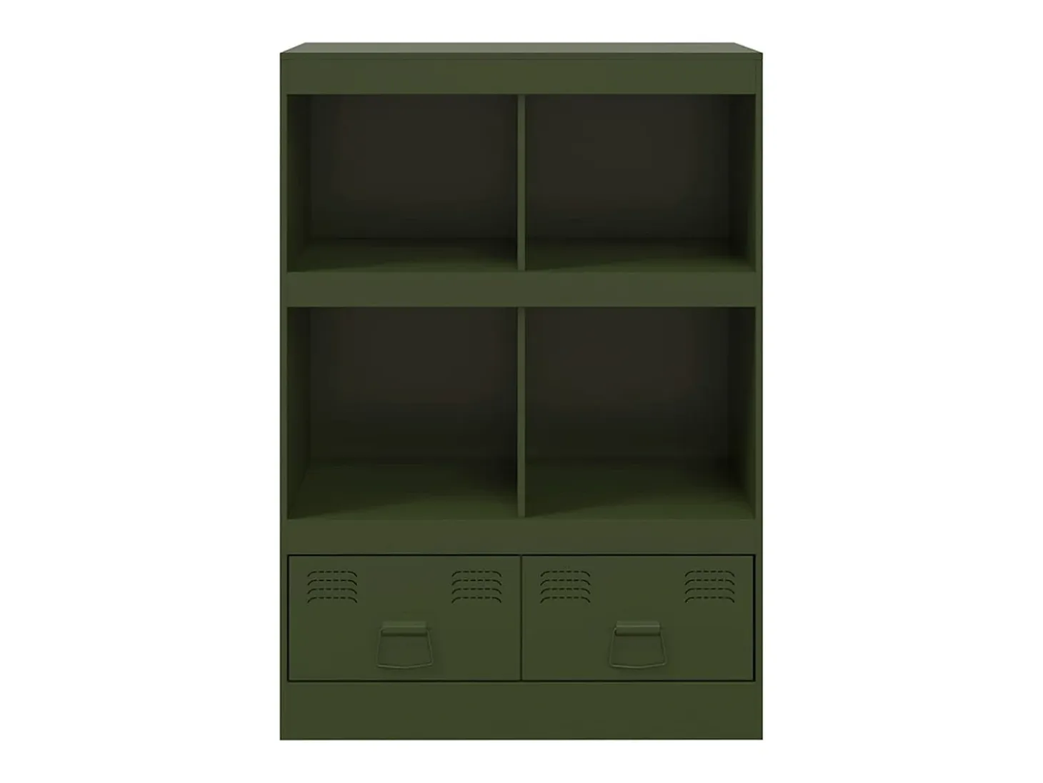 Aparador verde oliva 67x39x95 cm acero