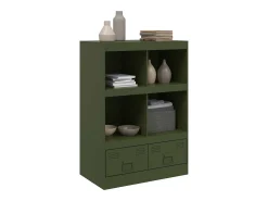 Aparador verde oliva 67x39x95 cm acero