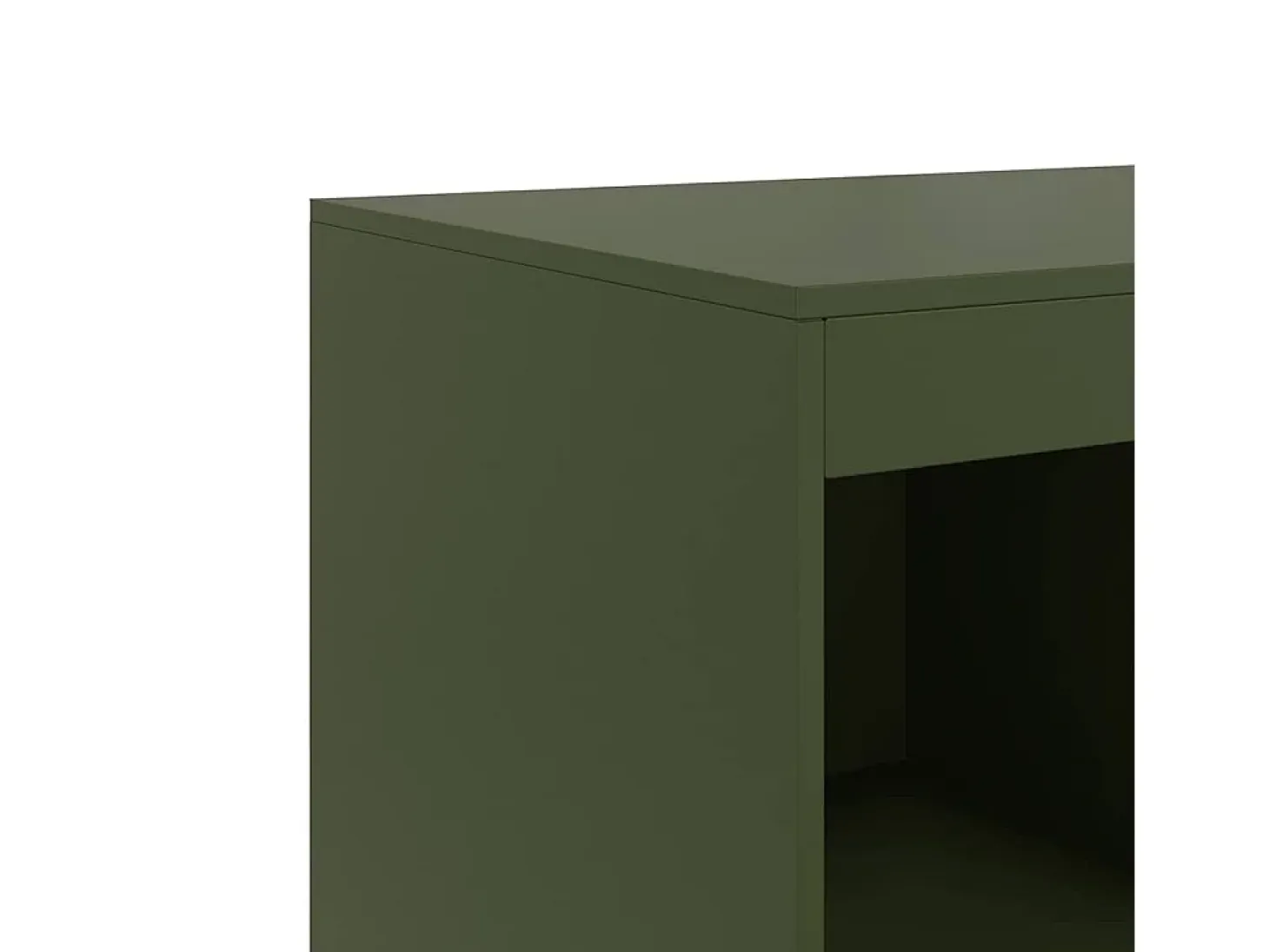 Aparador verde oliva 67x39x95 cm acero
