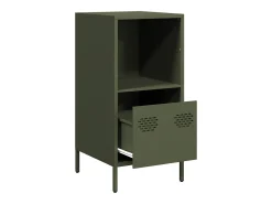 Aparador verde oliva 35x39x73,5 cm acero laminado en frío