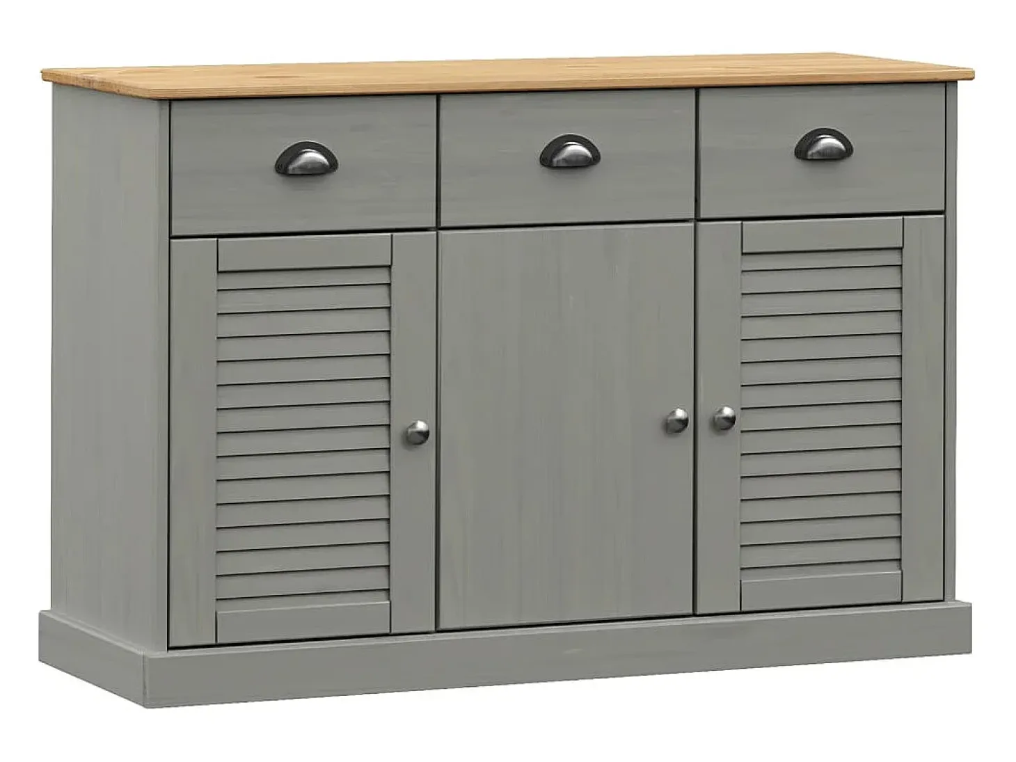 Aparador VIGO con cajones 113x40x75 cm madera maciza de pino gris