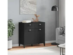 Aparador VIKEN madera de ingeniería negro 80x40x80 cm ES100196