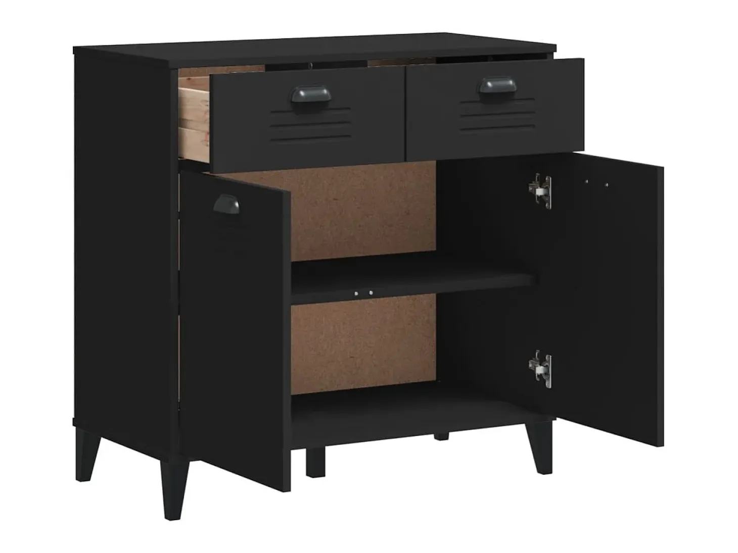 Aparador VIKEN madera de ingeniería negro 80x40x80 cm ES100196