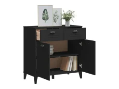 Aparador VIKEN madera de ingeniería negro 80x40x80 cm ES100196