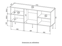 Aparador wotan roble decoración 152 cm Mokt